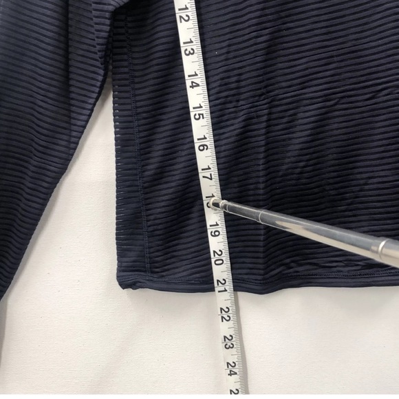 Lululemon Womens Navy blue  Pinstriped Long Sleeve Active Yog Size 6 - Picture 6 of 8